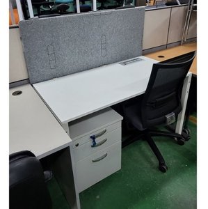 [SD043]멀티캡형 책상 화이트/메탈 (가림막은 별도)